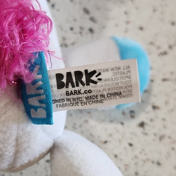Bark Bob the Barking Unicorn Squeaky Plush Dog Toy sz M/L - Picture 6 of 9